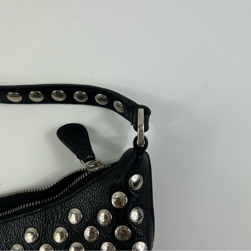 Rare Prada Vintage Antic Stud-Embellished Pochette - Picture 7 of 11